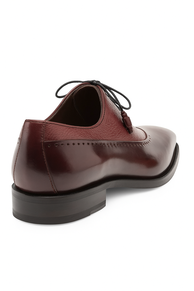 Mezlan Shoes Made in Spain - Mezlan Mens Shoes Burgundy Leather Oxford Postdam