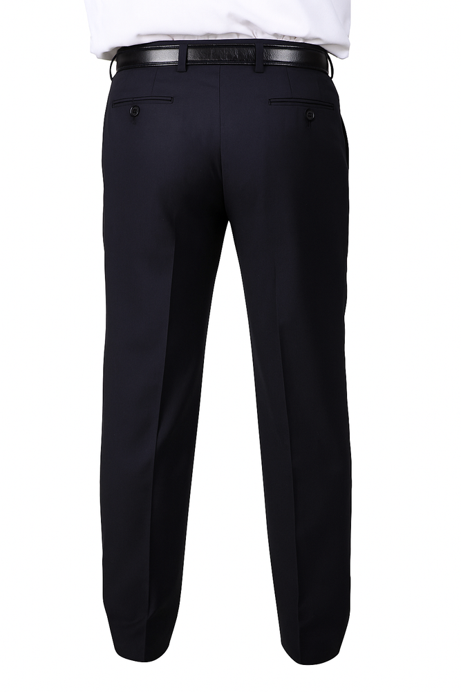 Mens Double Pleated Trousers - Double Pleated Dress Pants - Slacks Navy
