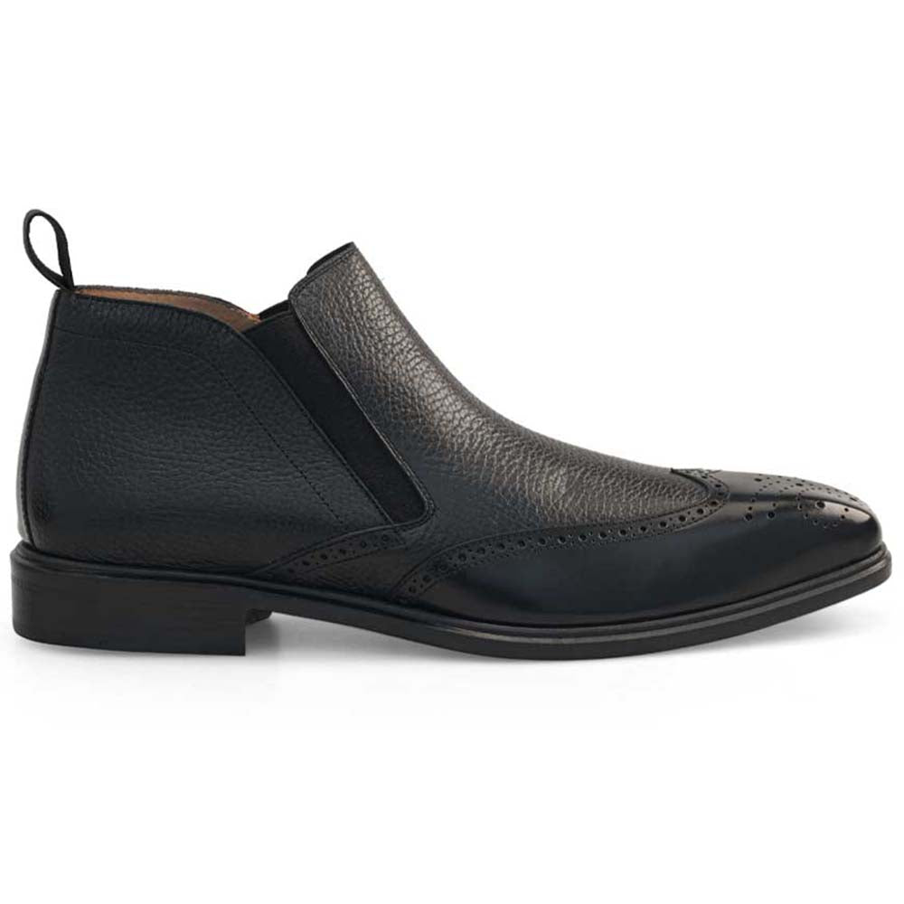 Mezlan Wing Tip Demi-Boot Black (21455) — Menssuitsatlanta