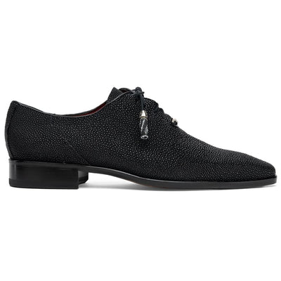 Marco Di Milano Rimini Black Genuine Stingray Exotic Lace-Up Dress Shoes - view 2