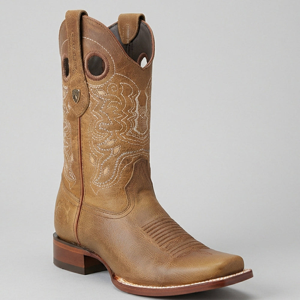 Wild West Men's Honey Brown Square Toe Cowboy Boot