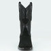 Wild West Men's Black Nubuck Wide Square Toe Western Cowboy Boot