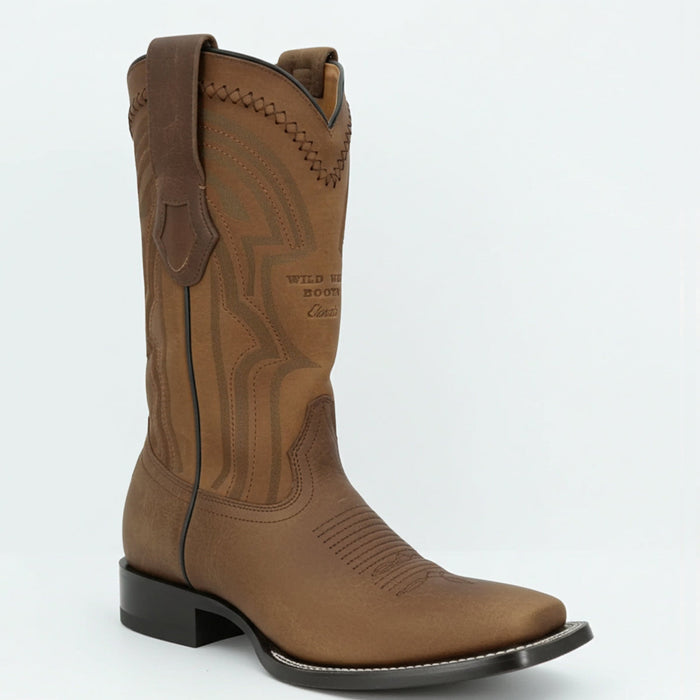Wild West Men's Rage Honey Western Boots Square Toe - Honey Brown
