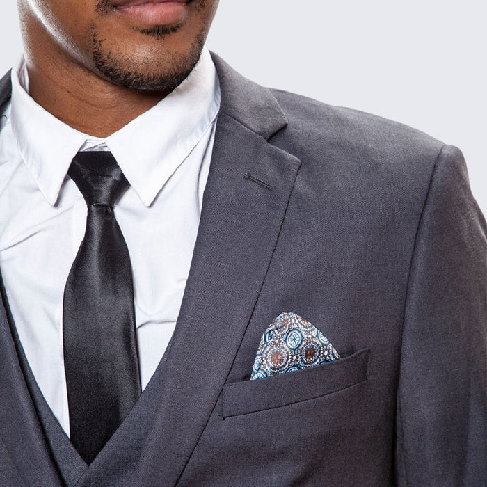 Charcoal Skinny Fit Suit Three Piece Set - Separates - Wedding - Prom