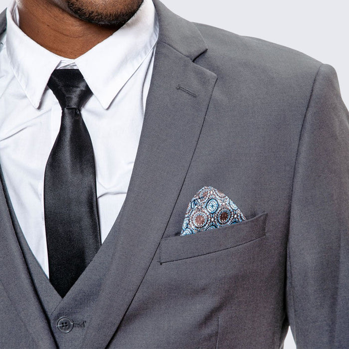 Grey Skinny Fit Suit Three Piece Set - Separates - Wedding - Prom
