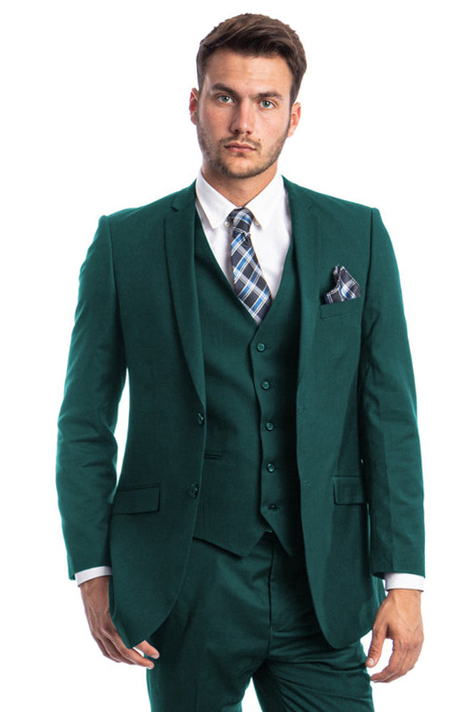 Lavender Men's Two Button Vested Peak Lapel Suit