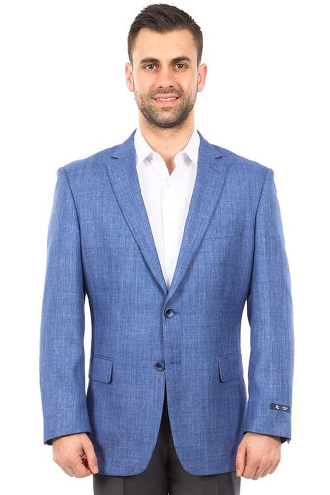 Men's Blue Summer Weave Blazer by Tazzio Suits