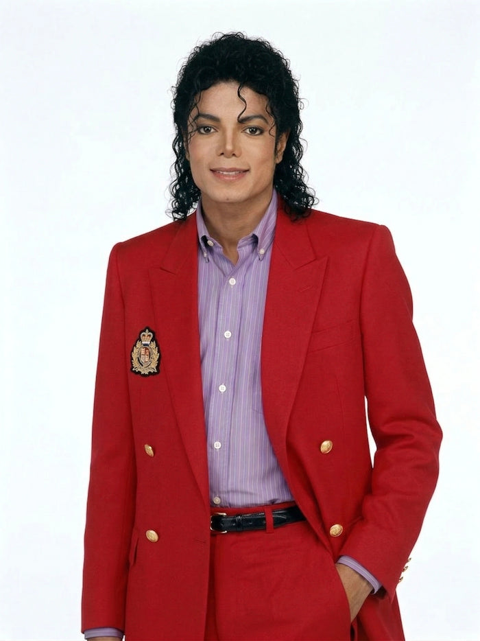 Men’s Red Suit Jacket – Michael Jackson Inspired Double-Breasted Blazer, Classic Formal Party & Dinner Wear, Vintage Stage Style