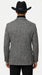 Men’s Grey Herringbone Winter Cowboy Blazer – Western Sport Coat Jacket