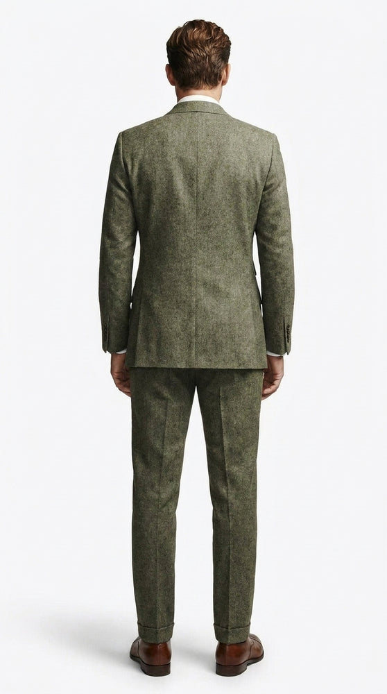 Men’s Grey Kingsman Inspired Double Breasted Suit, Colin Firth Style Peak Lapel Formal Suit