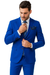 2 Button Poplin Suit in Royal Blue