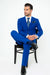 2 Button Poplin Suit in Royal Blue