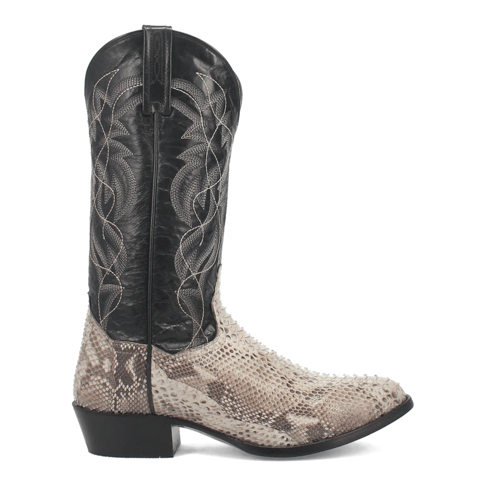 Dan Post Men's Manning Python Snakeskin Round Toe Boots - Natural