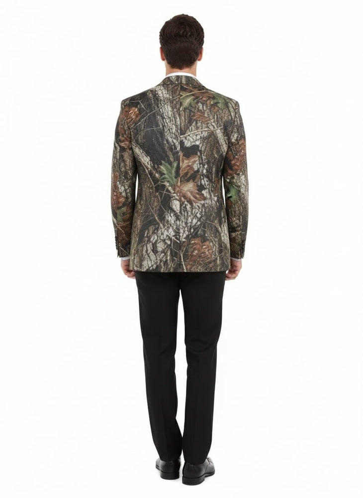 Mens Camo Sport Jacket - Camouflage Blazer - Camo Sport Coat in Green and Brown Color