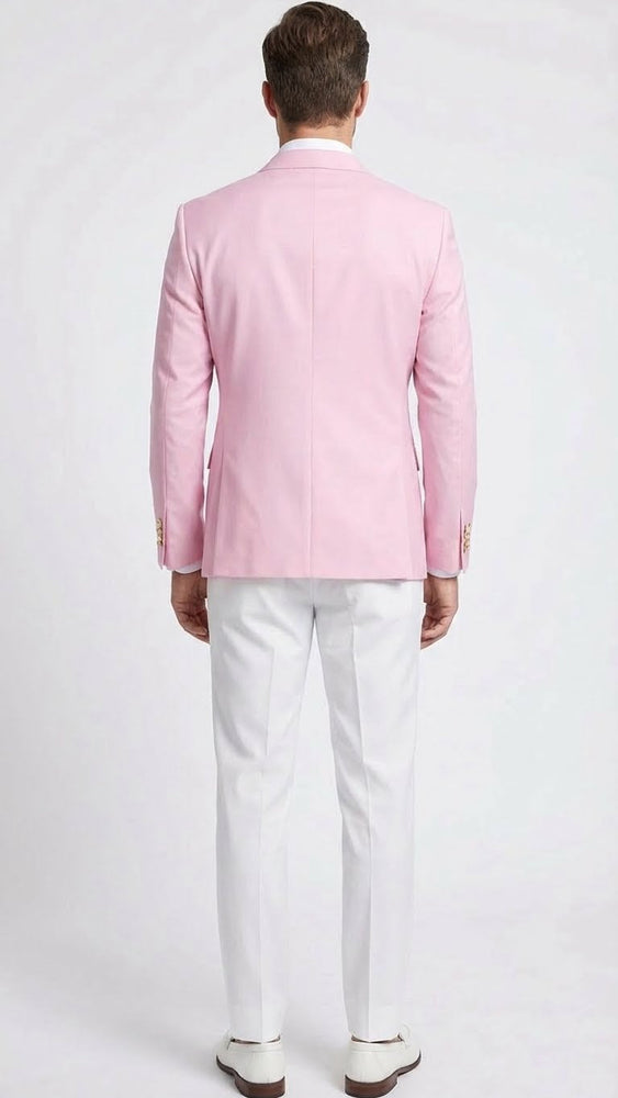 Men’s Light Pink Double Breasted Blazer – Sport Jacket Coat