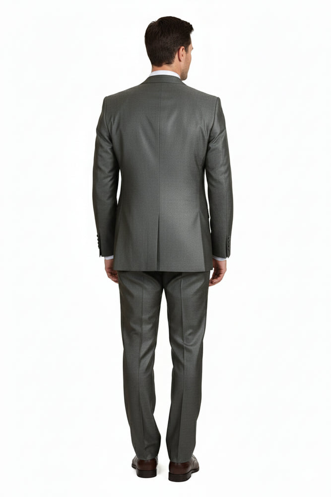 Men’s Olive Green 3-Piece Suit – Classic Fit with Vest and Tie Pleated Pants Three Buttons