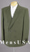2pc Men's SHARP Double Breasted DRESS Olive Green Blazer / Sportcoat Jacket mensusa