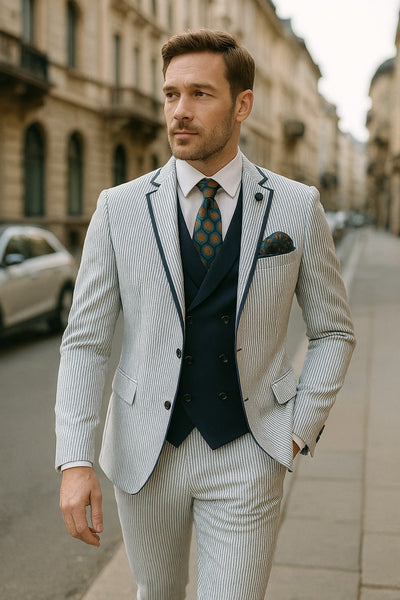 Suit with Trim