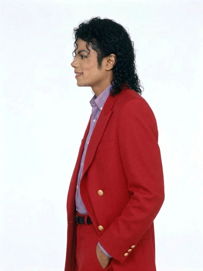 Men’s Red Suit Jacket – Michael Jackson Inspired Double-Breasted Blazer, Classic Formal Party & Dinner Wear, Vintage Stage Style