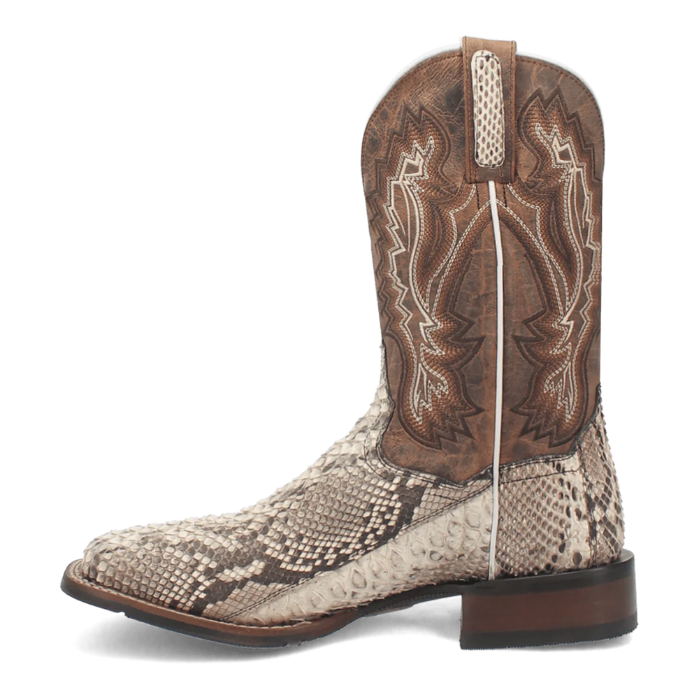 Dan Post Men's Brutus Python Snakeskin Square Toe Boots - Natural