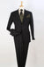 Apollo King Black Modern Fit Two-Button Suit
