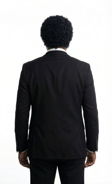 Mens Black Blazer – Jules Winnfield Inspired Pulp Fiction Style Classic Formal Blazer for Men Vintage Retro Jacket
