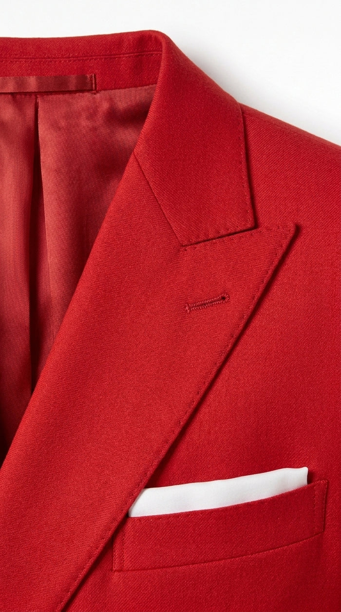 Men’s Red Double Breasted Suit – Peak Lapel Wedding, Prom & Formal Party Suit