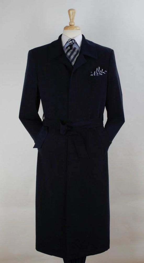 John Knight Men's Full Length Length Top Coat Hidden Buttons
