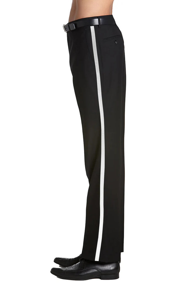 Mens Dress Tuxedos Pants in Color Flat Front No Pleat