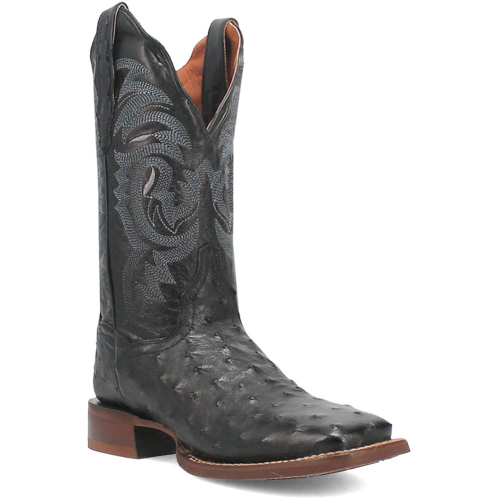 Dan Post Kylo Black Full-Quill Ostrich Boots