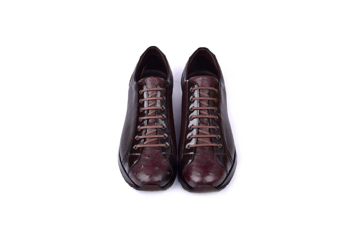 C0013043-5581 Genuine Ostrich Fashion Sneaker-Brown