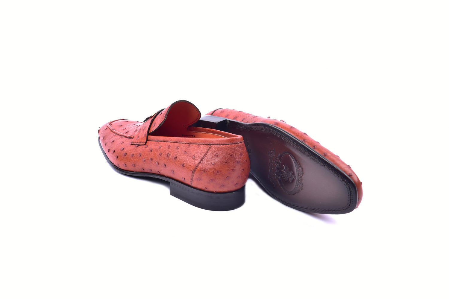 C02008-5760 H buckle -Orange Ostrich
