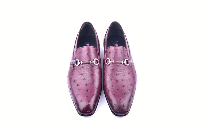 C0229-5776 Genuine Ostrich- Burgundy