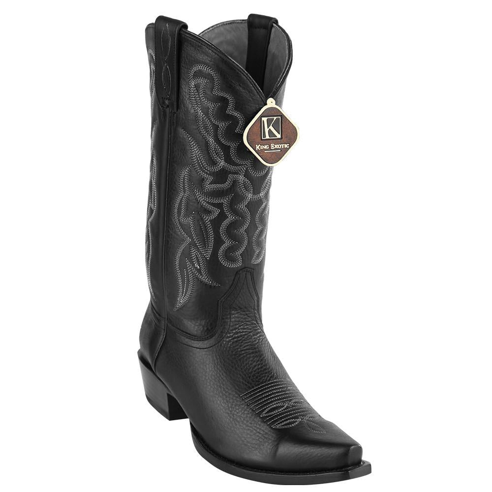 King Exotic Men's Snip Toe Cowboy Boots