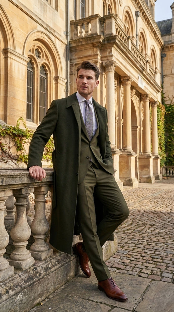 Men’s Blade Runner K Inspired Olive Green Wool Duster Coat – Long Vintage Sci-Fi Overcoat