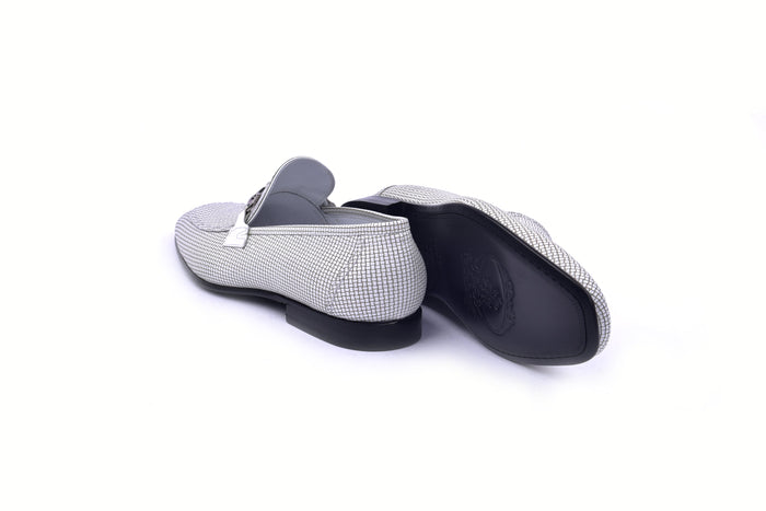 C02021-6091 Laser Designed Leather-White