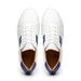 Zelli Olympias Crocodile-Trimmed Calfskin Sneakers in White and Navy