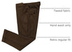 Mens Vintage Tweed Dress Pants Slacks Trousers Regular Fit Suit Pants in Brown - view 4