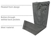 Mens Vintage Tweed Dress Pants Slacks Trousers Regular Fit Suit Pants in Grey - view 3