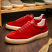 Zelli Gotti Suede & Leather Sneaker in Red | Refined Sporty Style