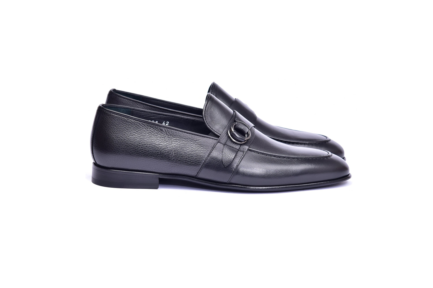 C00102- 6628 Side Buckle Loafer -Black