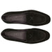 Zelli Hand-Stitched Sueded Goatskin Loafer with Crocodile Vamp in Black