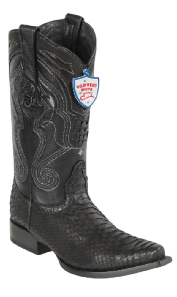 Bota de Pitón Original Horma Punta Recortada Wild West