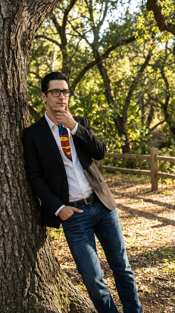 Mens Black Blazer – Clark Kent Inspired Smart Casual Office Blazer for Men Classic Everyday Formal Jacket