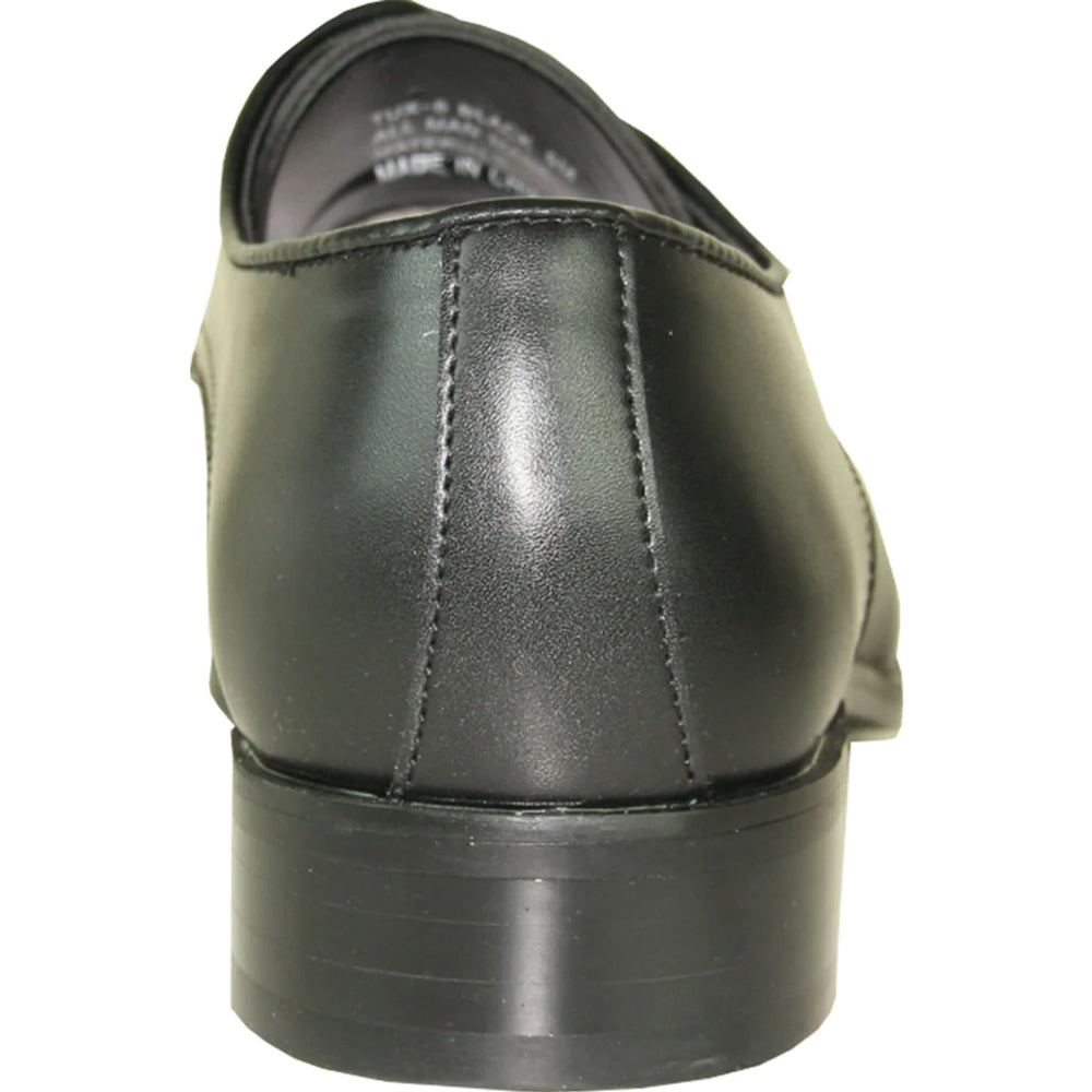 Bravo Mens Classic Square Pointy Toe Dress Shoe in Black