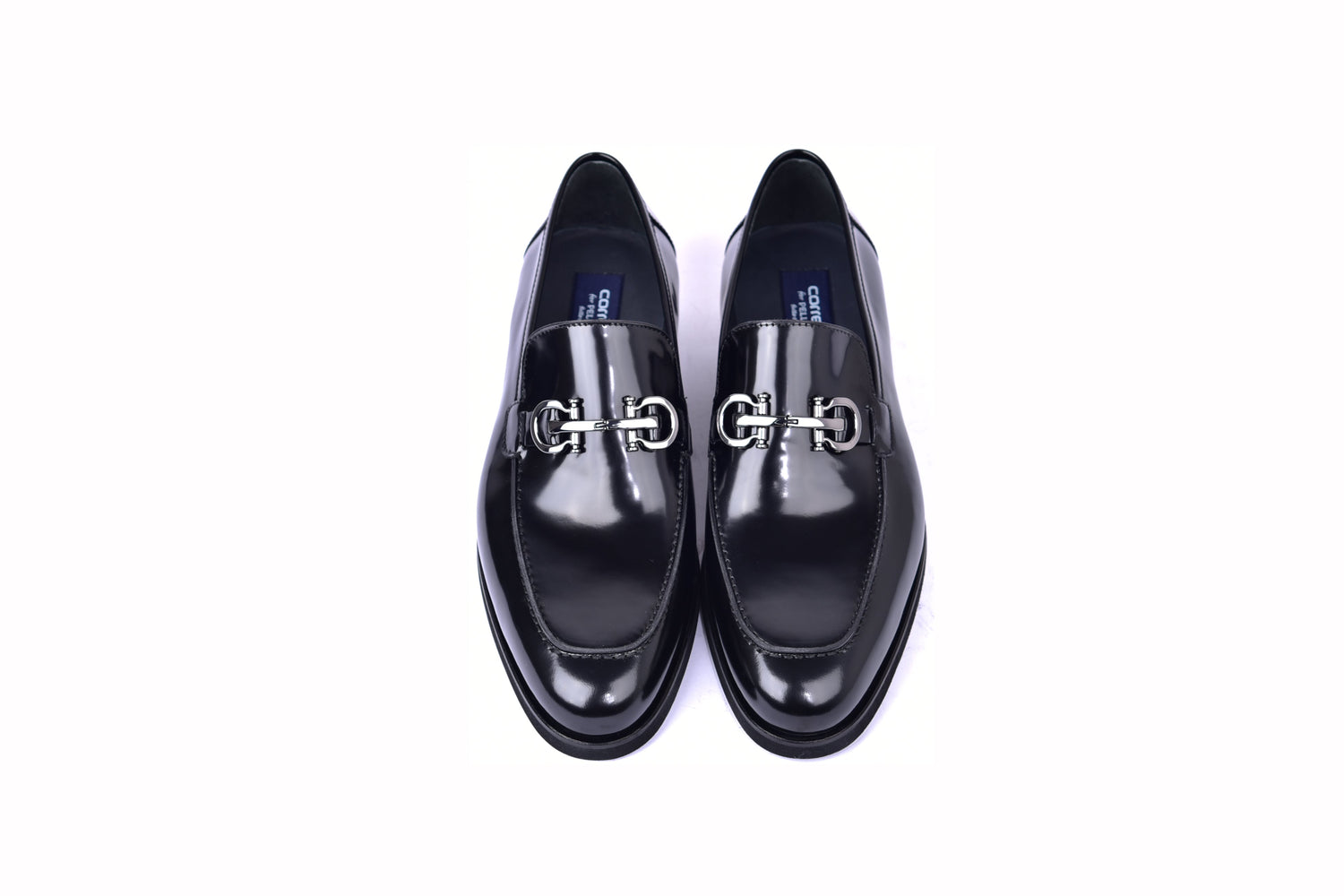 C0001204-7249 loafer with silver buckle-Black