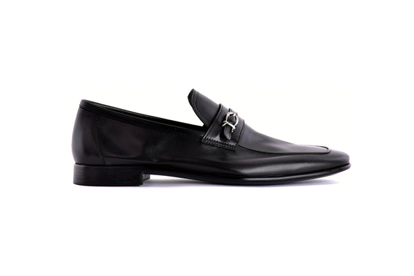 C0001117-7256 Side buckle loafer- Black