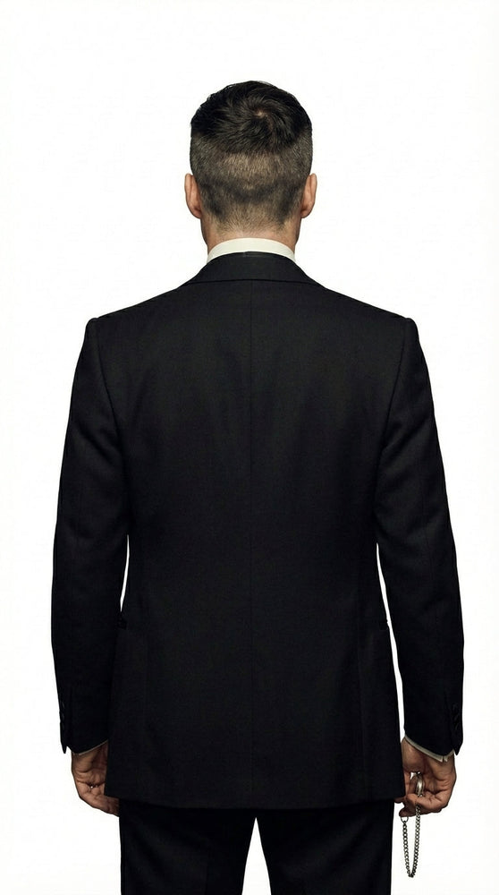 Mens Black Tuxedo Blazer – Peaky Blinders Thomas Shelby Inspired Classic Formal Blazer for Men Vintage British Style Jacket