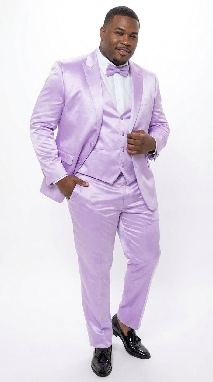 Men’s Lavender Tuxedo – Shiny Light Purple Wedding & Prom Tuxedo Suit
