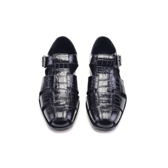 P00030- 8092 Close toe sandal- Black